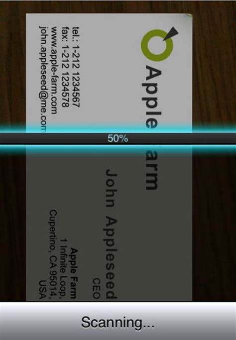 turn business cards into contacts iphone